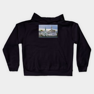 Reykjavik Cityscape Iceland Kids Hoodie